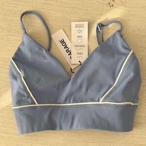 Garage Women's Light Blue Bralette with White Trim